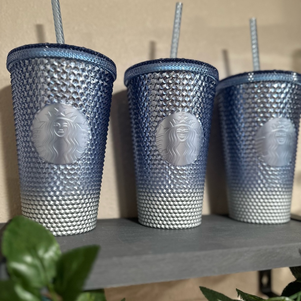 New 16oz Blue Ombré Studded Starbucks Cup